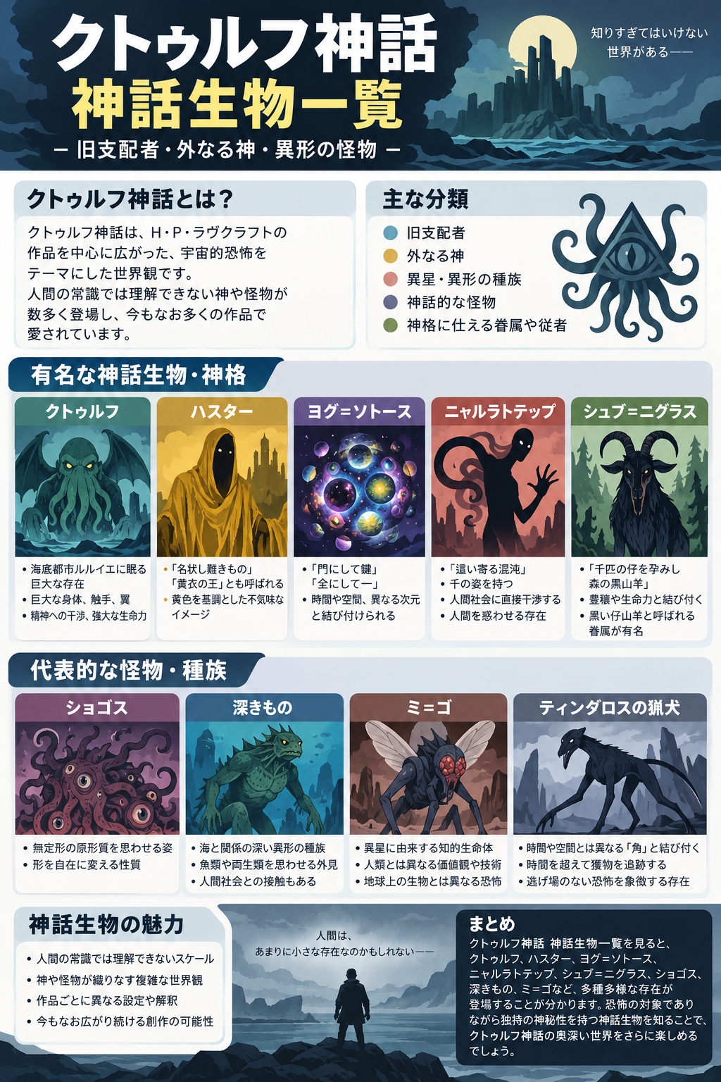 クトゥルフ 神話 神話 生物 一覧:旧支配者・外なる神・異形の怪物 |クトゥルフ 神話 神話 生物 一覧:旧支配者・外なる神・異形の怪物